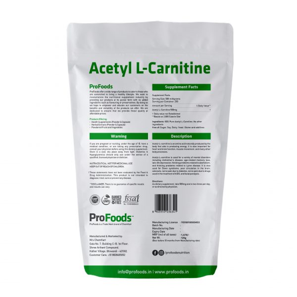 Acetyl-L-Carnitine-125g-back