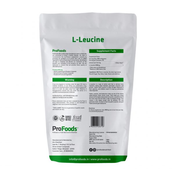 L-Leucine-125g Back