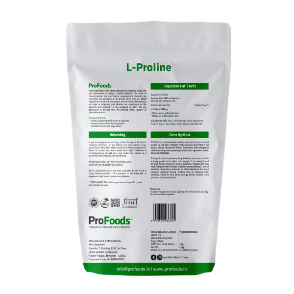 L-Proline-125g Back