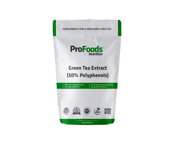 Green Tea Extract (50% Polyphenols) Profoods Front Packaging Mockup