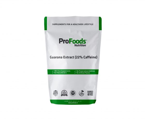 Guarana Extract (22% Caffeine) Profoods Front Packaging Mockup